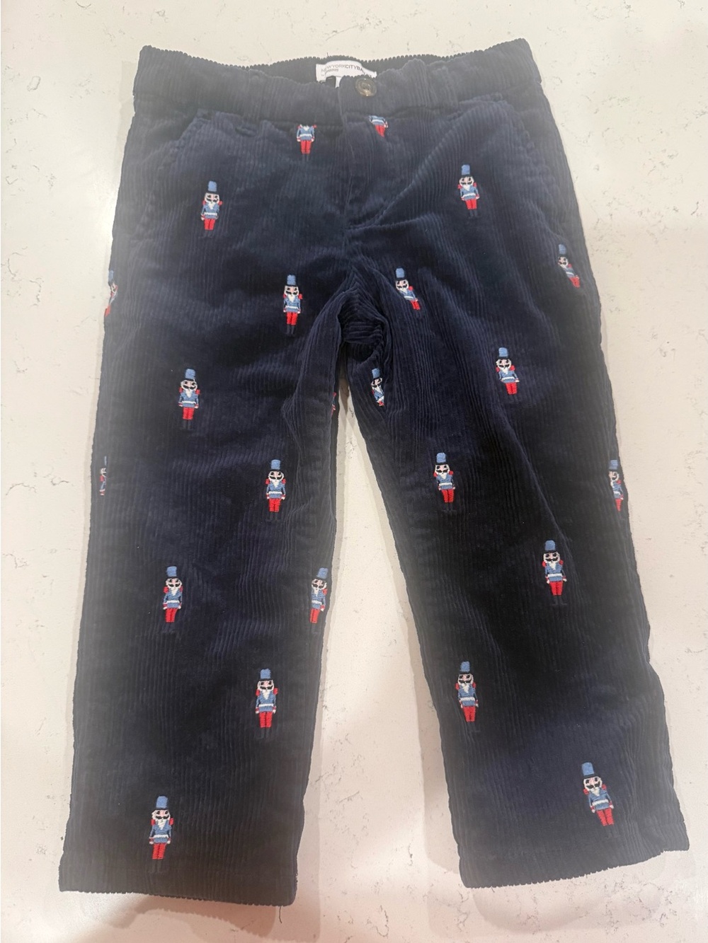 Gymboree x NYC ballet Navy Corduroy Pants with Nutcracker Embroidery